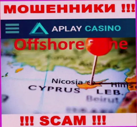 Пустив корни в оффшоре, на территории Cyprus, APlayCasino Com ни за что не отвечая кидают клиентов