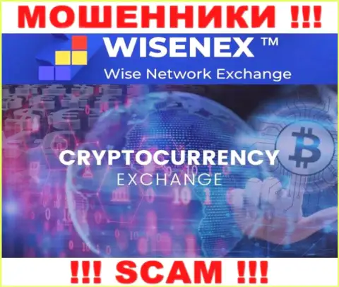 WisenEx Com заняты обманом наивных клиентов, а Крипто обменник только лишь ширма
