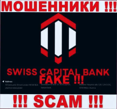 Поскольку адрес регистрации на web-сервисе Swiss CapitalBank липа, то в таком случае и совместно работать с ними очень рискованно